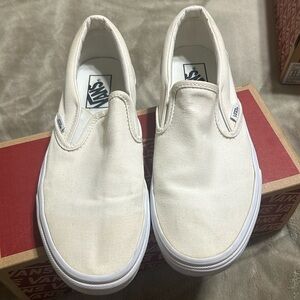 White Vans SlipOns